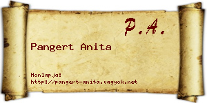 Pangert Anita névjegykártya